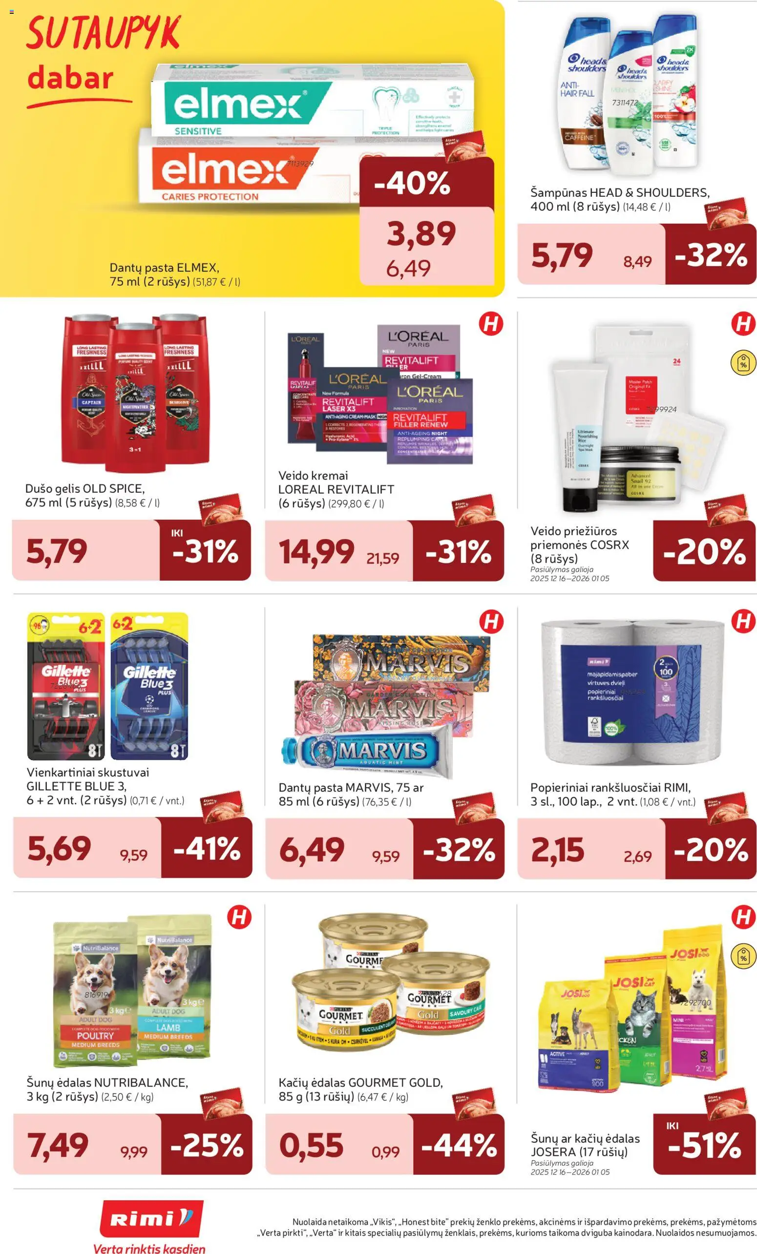 Rimi akcijos nuo 29.12.2025 | Puslapis: 22 | Prekių: Šampūnas