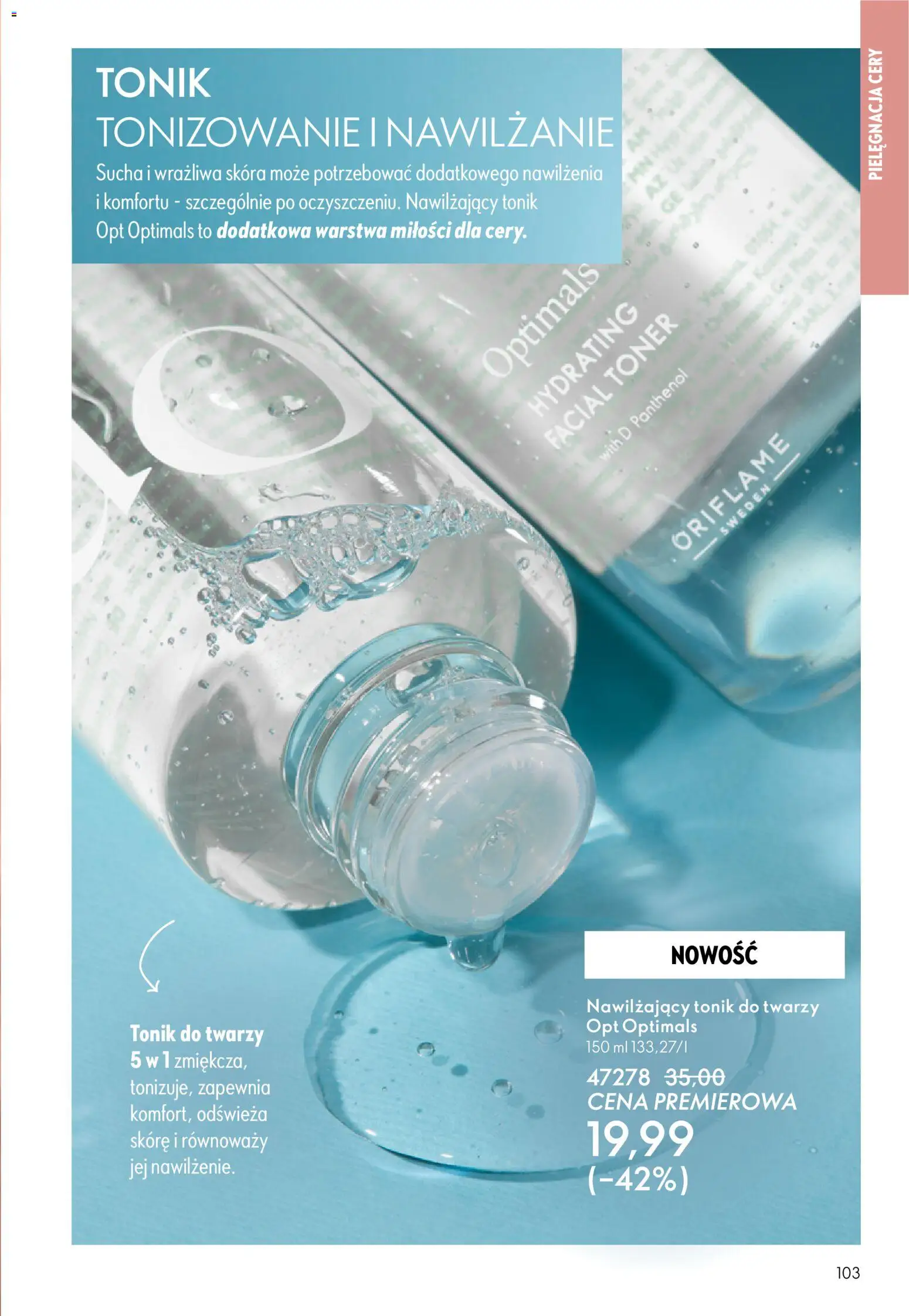 Oriflame Katalog 3 2026 od 11.02.2026 | Strona: 103 | Produkty: Toner, Tonik, Tonik do twarzy