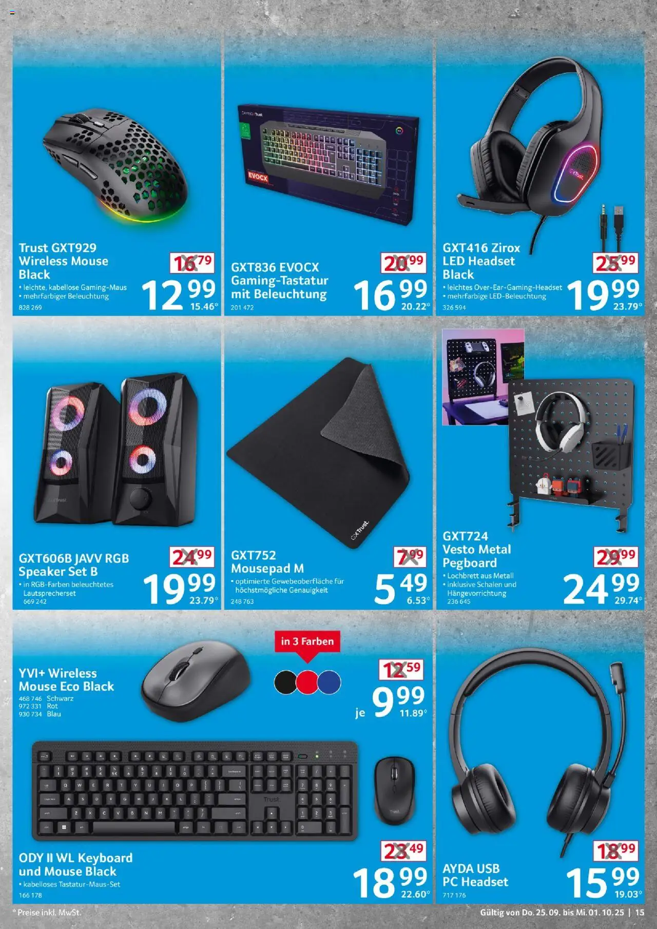 Selgros  Non Food – gültig ab 25.09.2025 | Seite: 15 | Produkte: USB, Headset, PC