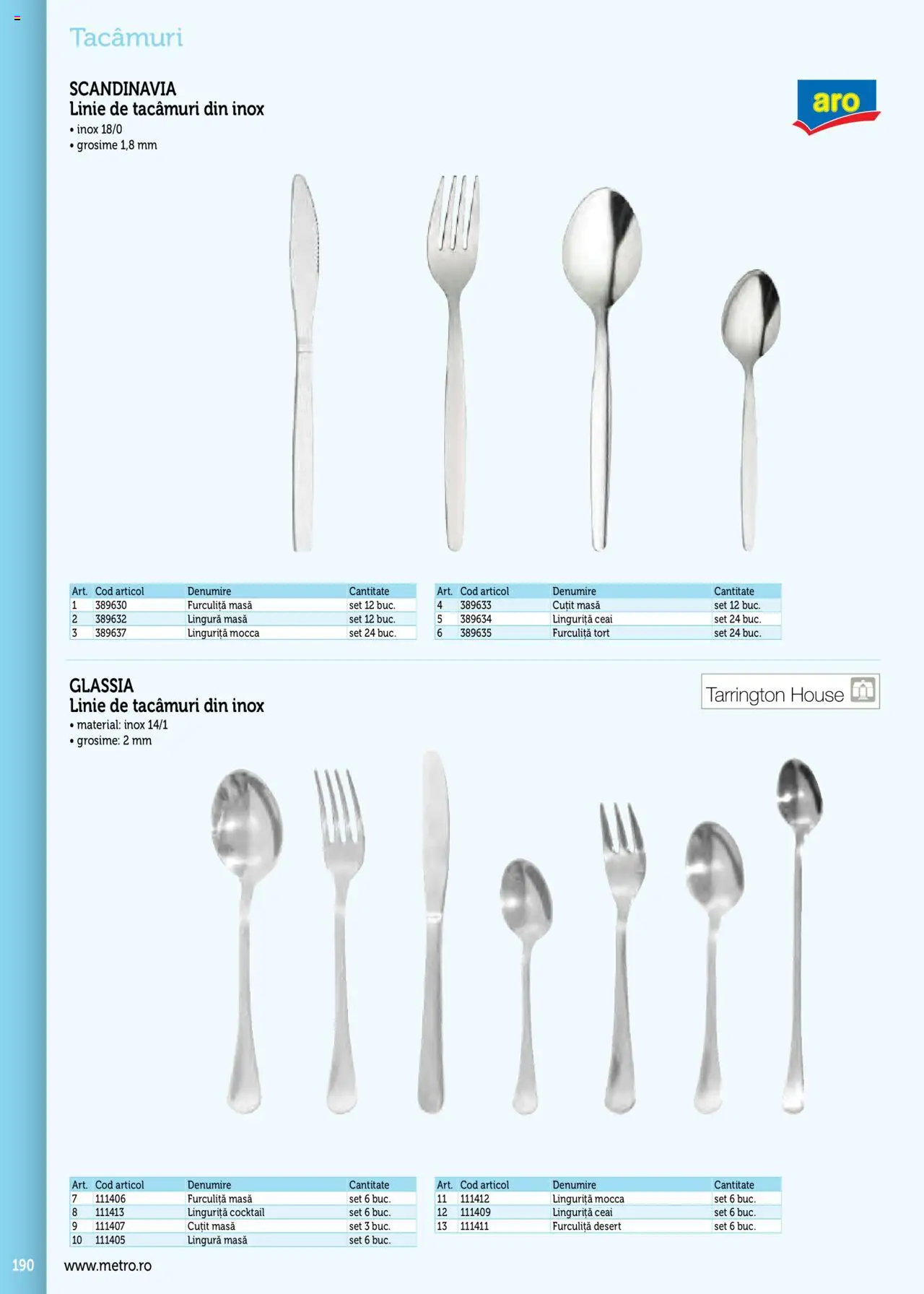 Noul catalog Metro – valabil de la 17.09.2025 | Pagină: 190 | Produse: Masă, Tort, Cocktail, Ceai