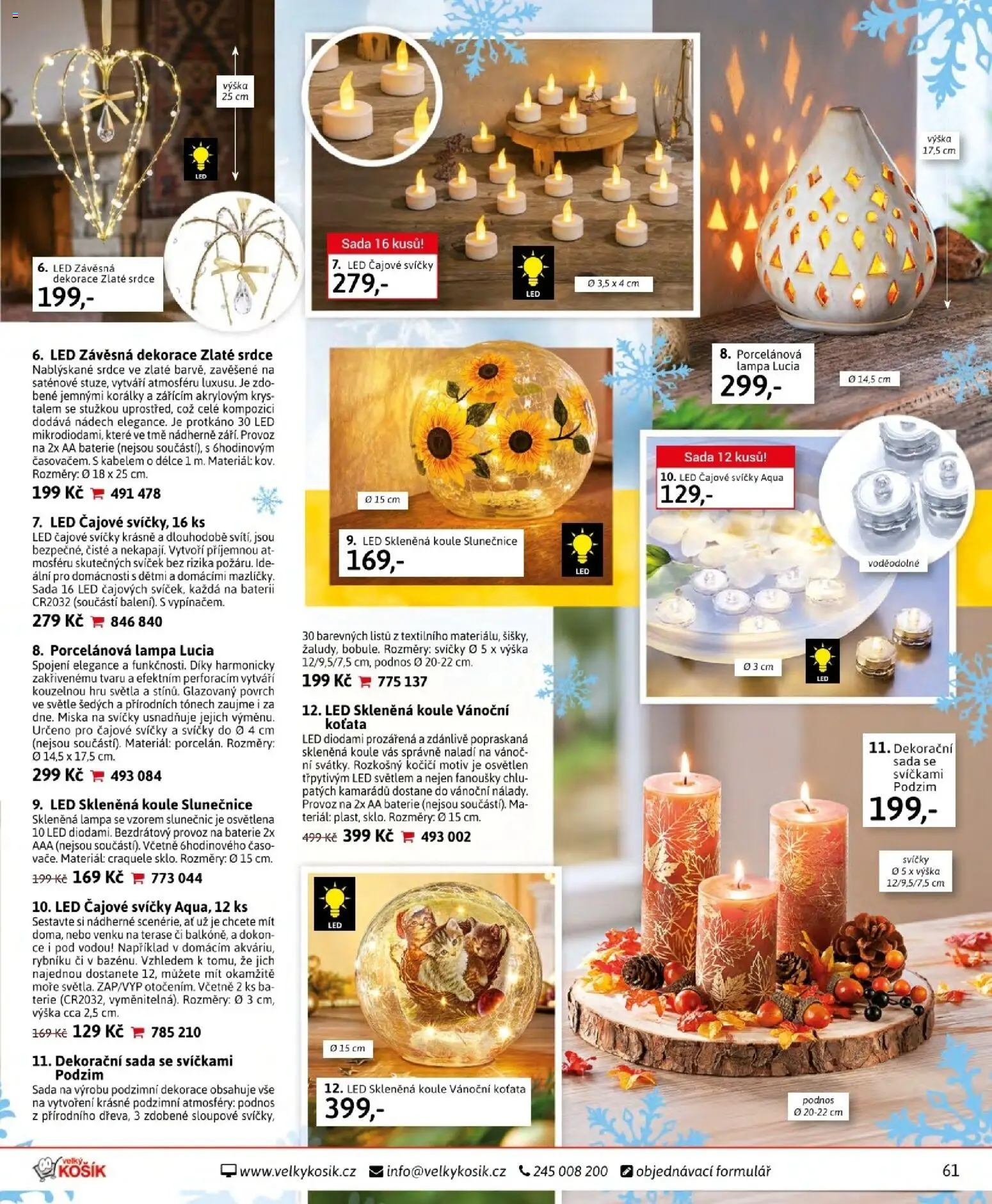 Velký Košík katalog listopad 2025 od 01.11.2025 | Strana: 61 | Produkty: Svíčky, Baterie, Lampa, Dekorace