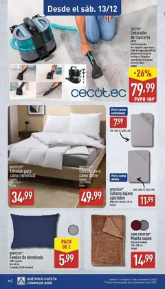 Vista previa Aldi folleto Península válido desde el 08.12.2025 | Página: 30 | Productos: Edredón, Colchon, Cama, Almohada