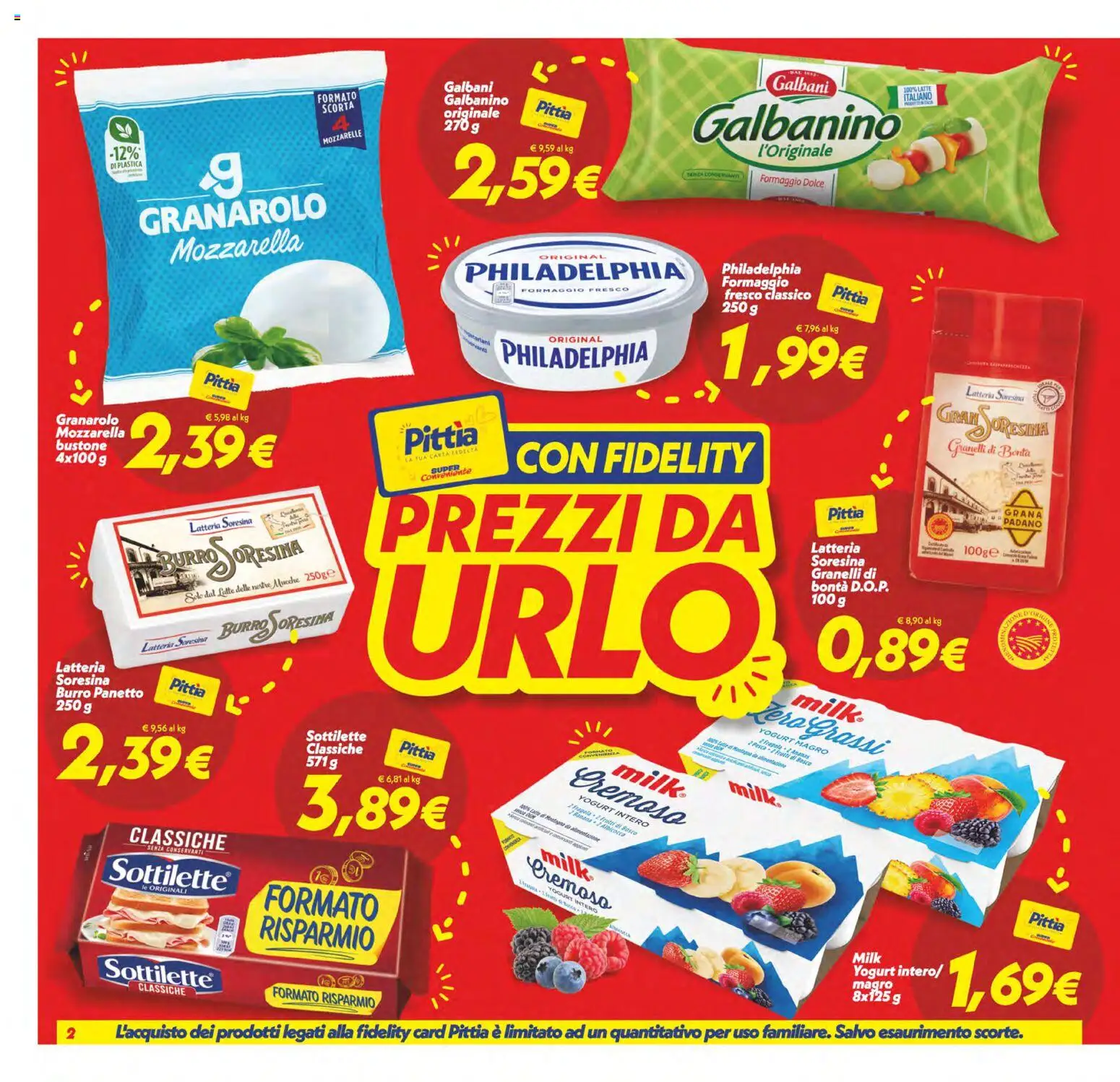 Volantino SuperConveniente del 23.01.2026 | Pagina: 2 | Prodotti: Formaggio, Pesca, Ananas, Grana Padano