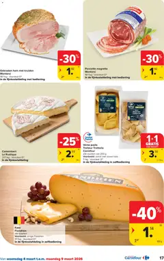 Carrefour folder week 10 - Voorbeeld van een folder van Carrefour, geldig van 04.03.2026 | Pagina: 17 | Producten: Ham, Pasta, Asperges, Kaas