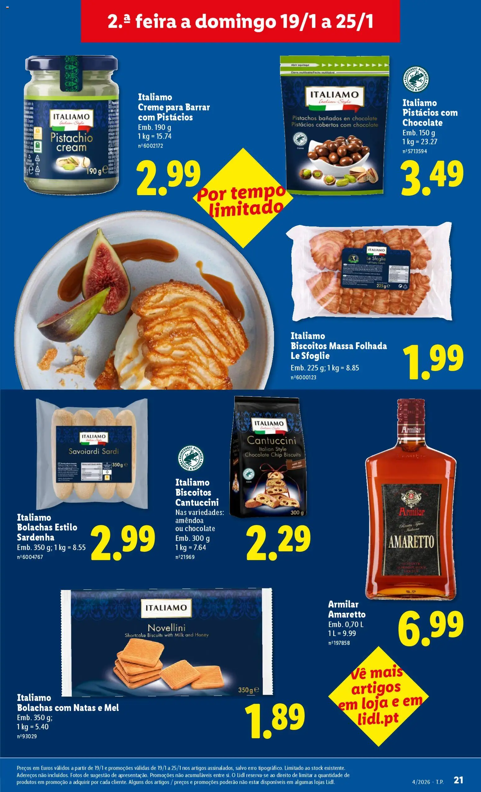 Lidl folheto │ válido de 19.01.2026 | Página: 21 | Produtos: Massa folhada, Bolachas, Creme, Biscoitos
