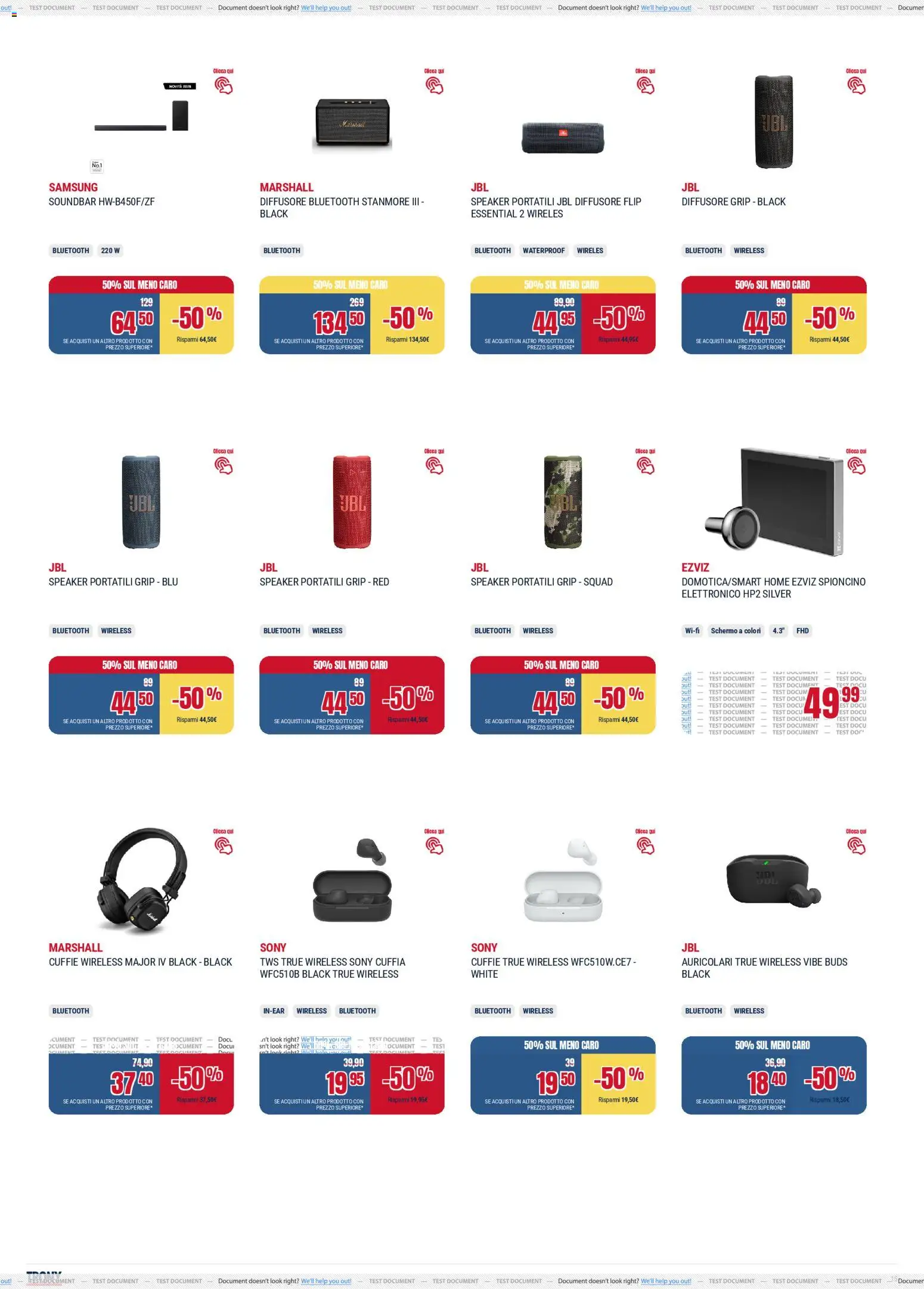 Volantino Trony del 04.12.2025 | Pagina: 15 | Prodotti: Auricolari, Soundbar, Speaker, Samsung