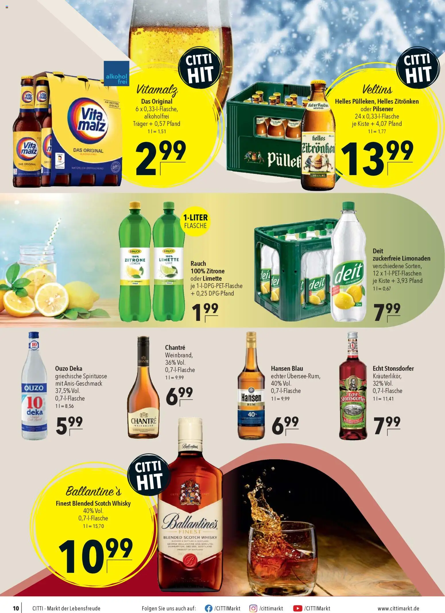 CITTI Markt Prospekt 	 – gültig ab 02.01.2026 | Seite: 12 | Produkte: Whisky, Ouzo, Zitrone, Limette