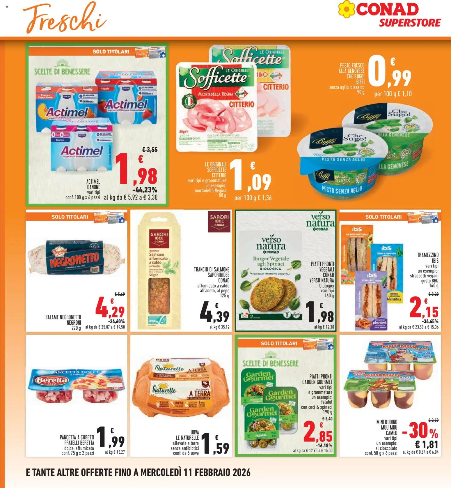 Volantino Conad del 29.01.2026 | Pagina: 14 | Prodotti: Uova, Cioccolato, Ceci, Falafel