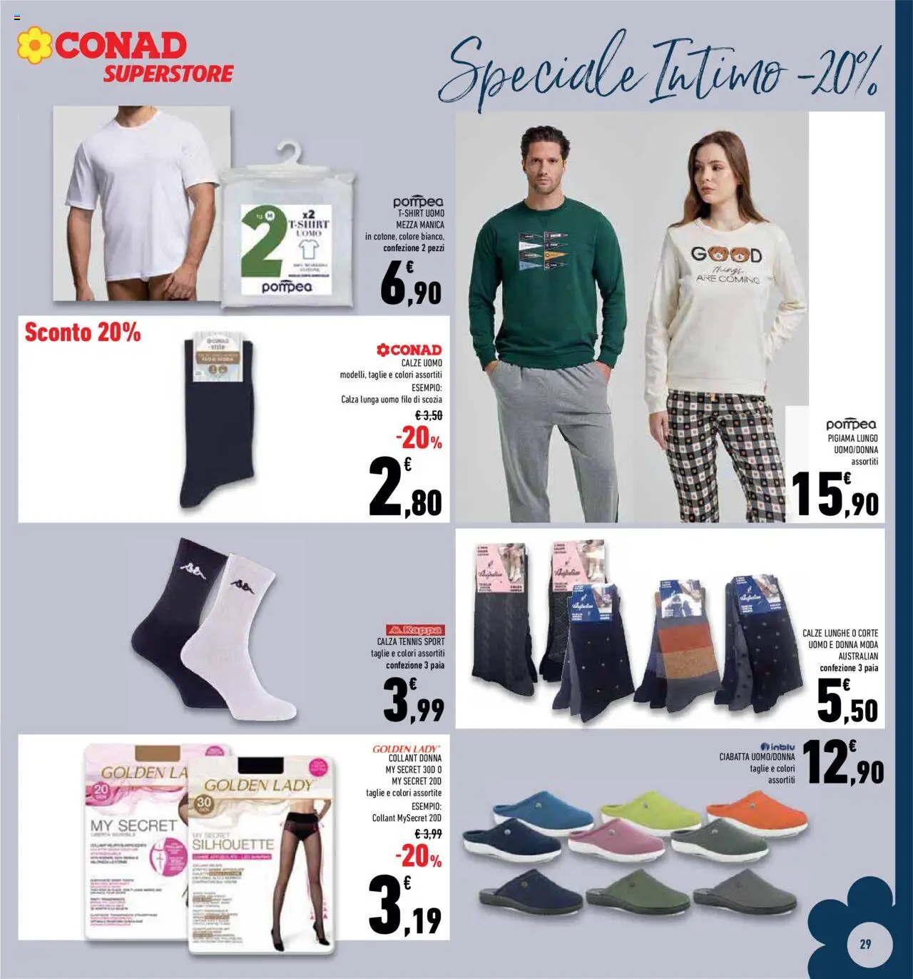 Volantino Conad del 08.10.2025 | Pagina: 29 | Prodotti: Pigiama, T-shirt, Collant