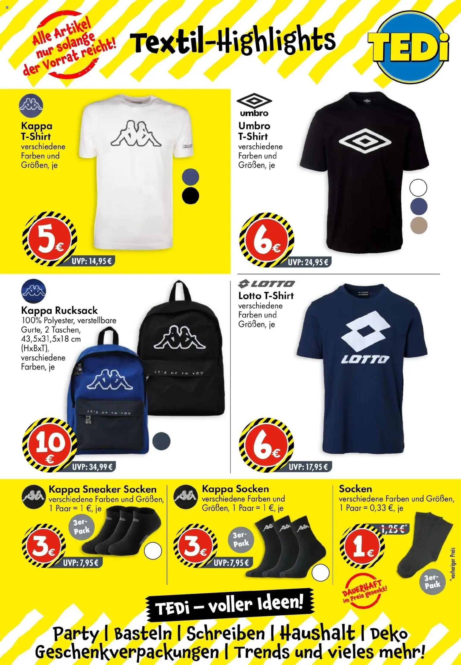 TEDi Neueröffnung Gelsenkirchen – gültig ab 20.03.2026 | Seite: 2 | Produkte: Socken, Rucksack