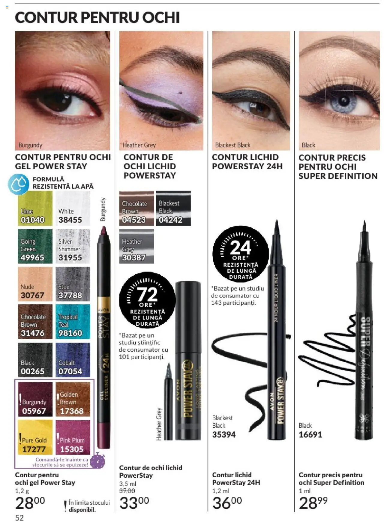 Catalog Avon - 06 2025 – valabil de la 01.06.2025 | Pagină: 52 | Produse: Lime, Apă