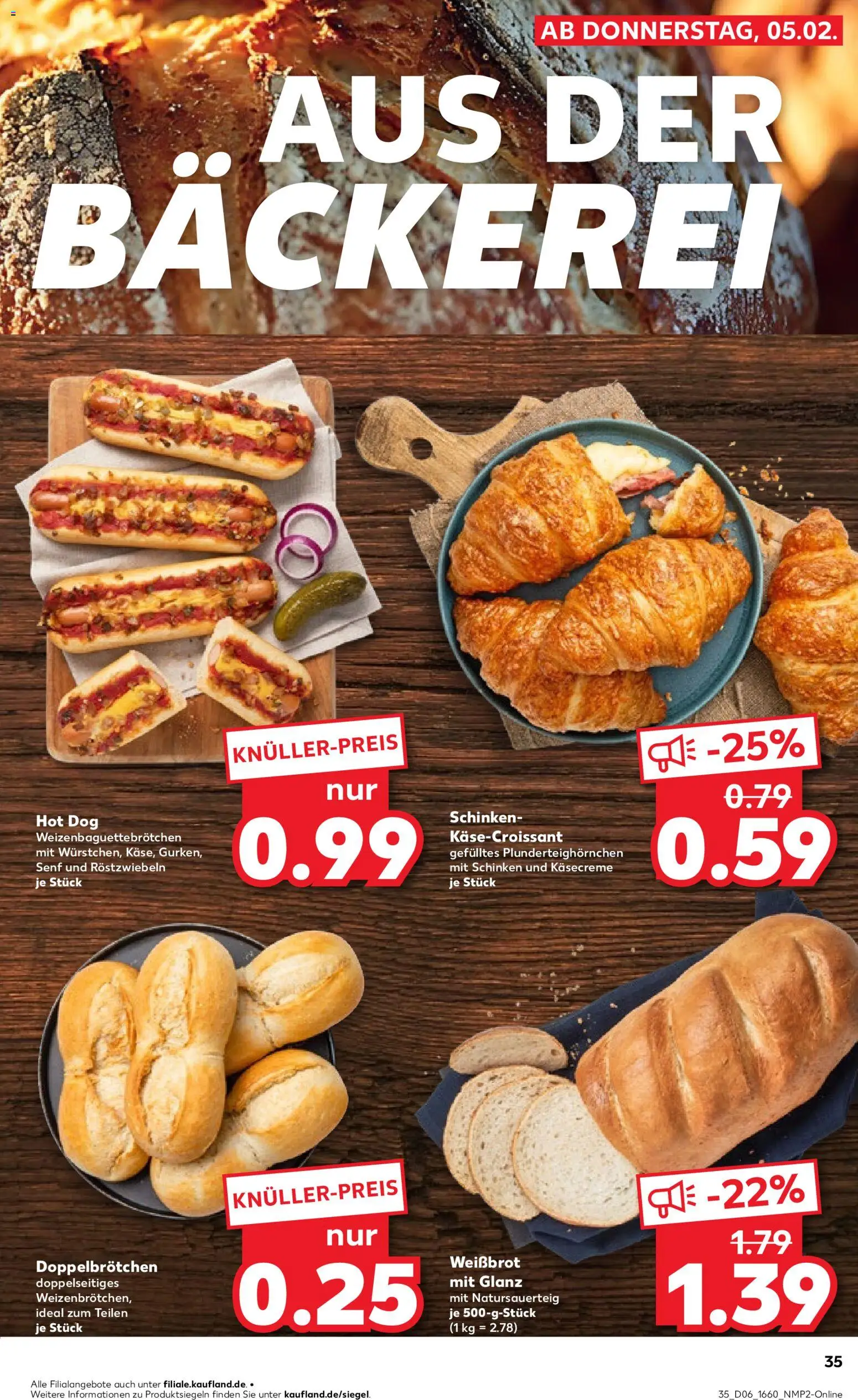 Kaufland prospekt Berlin	 – gültig ab 05.02.2026 | Seite: 35 | Produkte: Bäckerei, Schinken