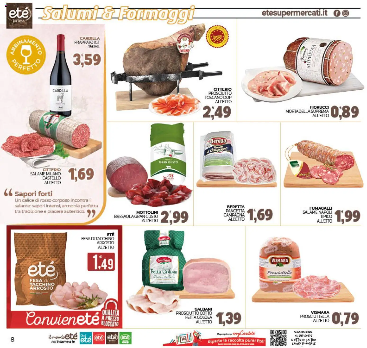 Volantino Eté del 11.11.2025 | Pagina: 8 | Prodotti: Arrosto, Calice, Salame, Mortadella
