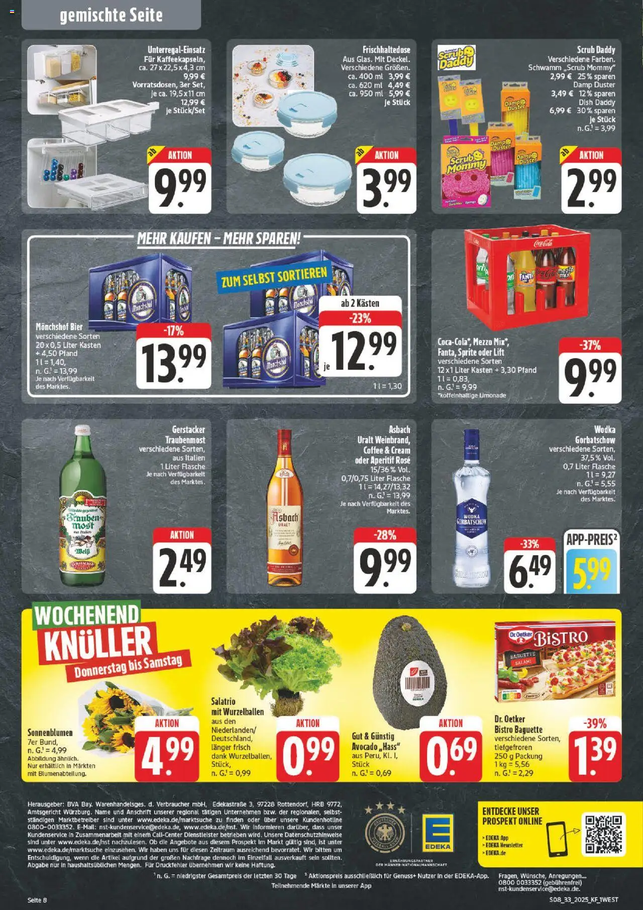 nah & gut Prospekt 	 - gültig ab dem 11.08.2025 | Seite: 8 | Produkte: Coca cola, Bier, Limonade, Wodka