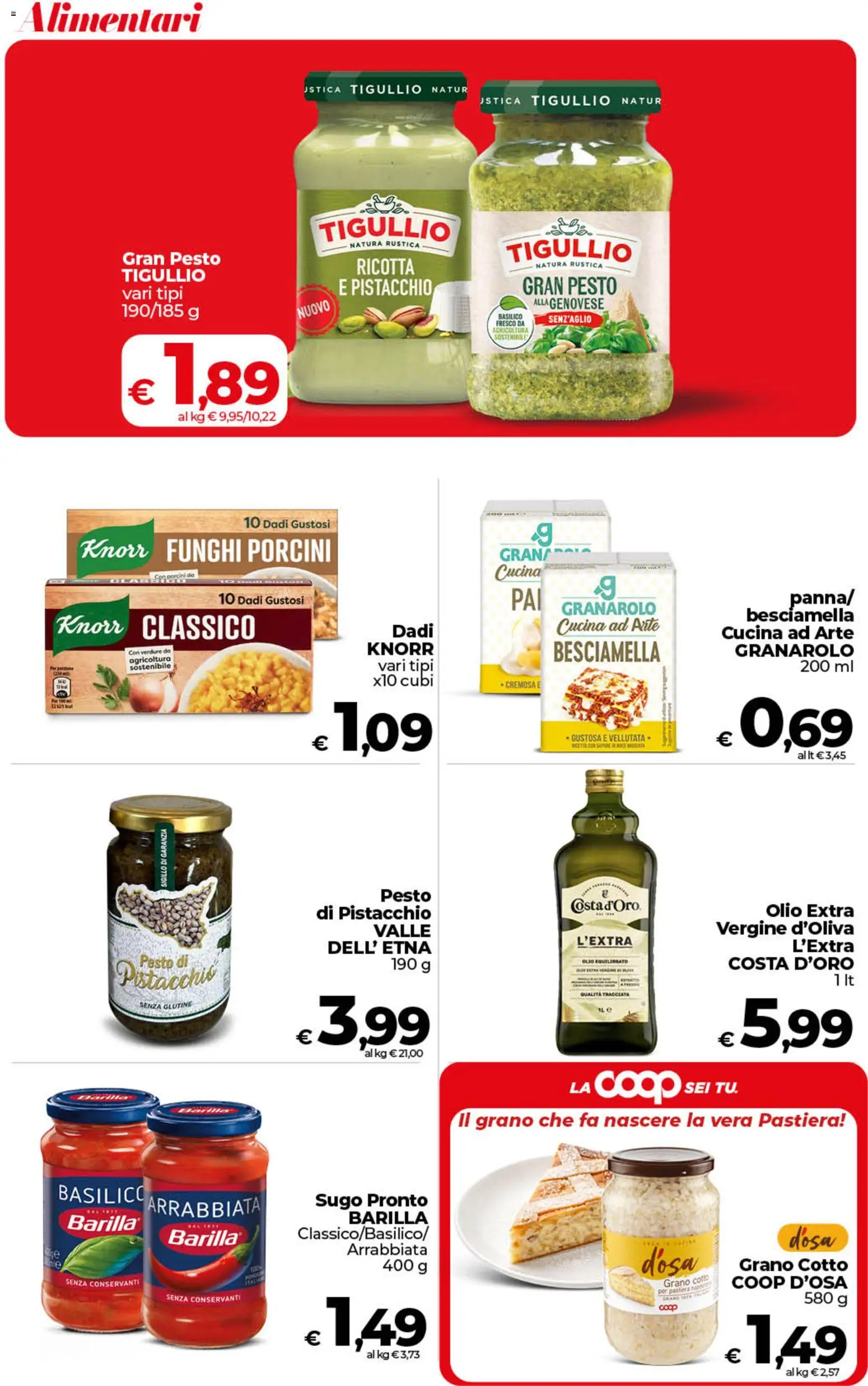 Volantino COOP del 26.03.2026 | Pagina: 27 | Prodotti: Olio, Ricotta, Besciamella, Sugo