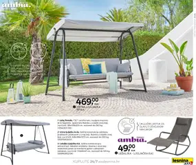 Vrtni trendovi 2026 Lesnina - Pregled kataloga iz trgovine Lesnina, vrijedi od 06.02.2026 | Stranica: 133 | Proizvodi: Jastuk, Ležaljka, Ljuljačka, Tenda