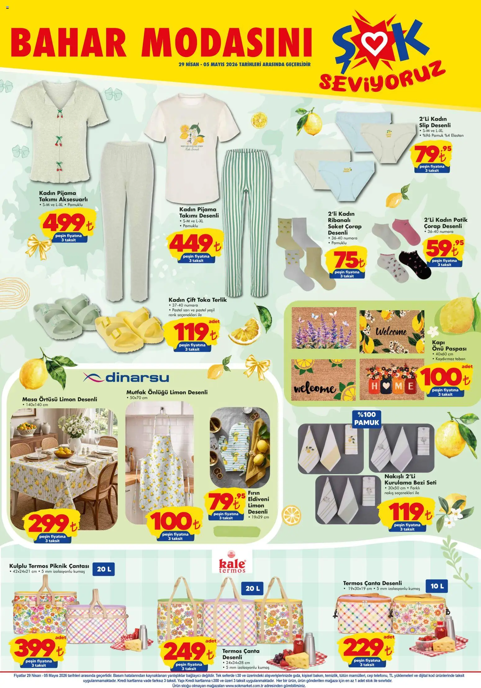 Şok Market Katalog - 29.04.2026 tarihinden itibaren geçerlidir | Sayfa: 4 | Ürünler: Masa, Pijama, Terlik, Bağlayıcı