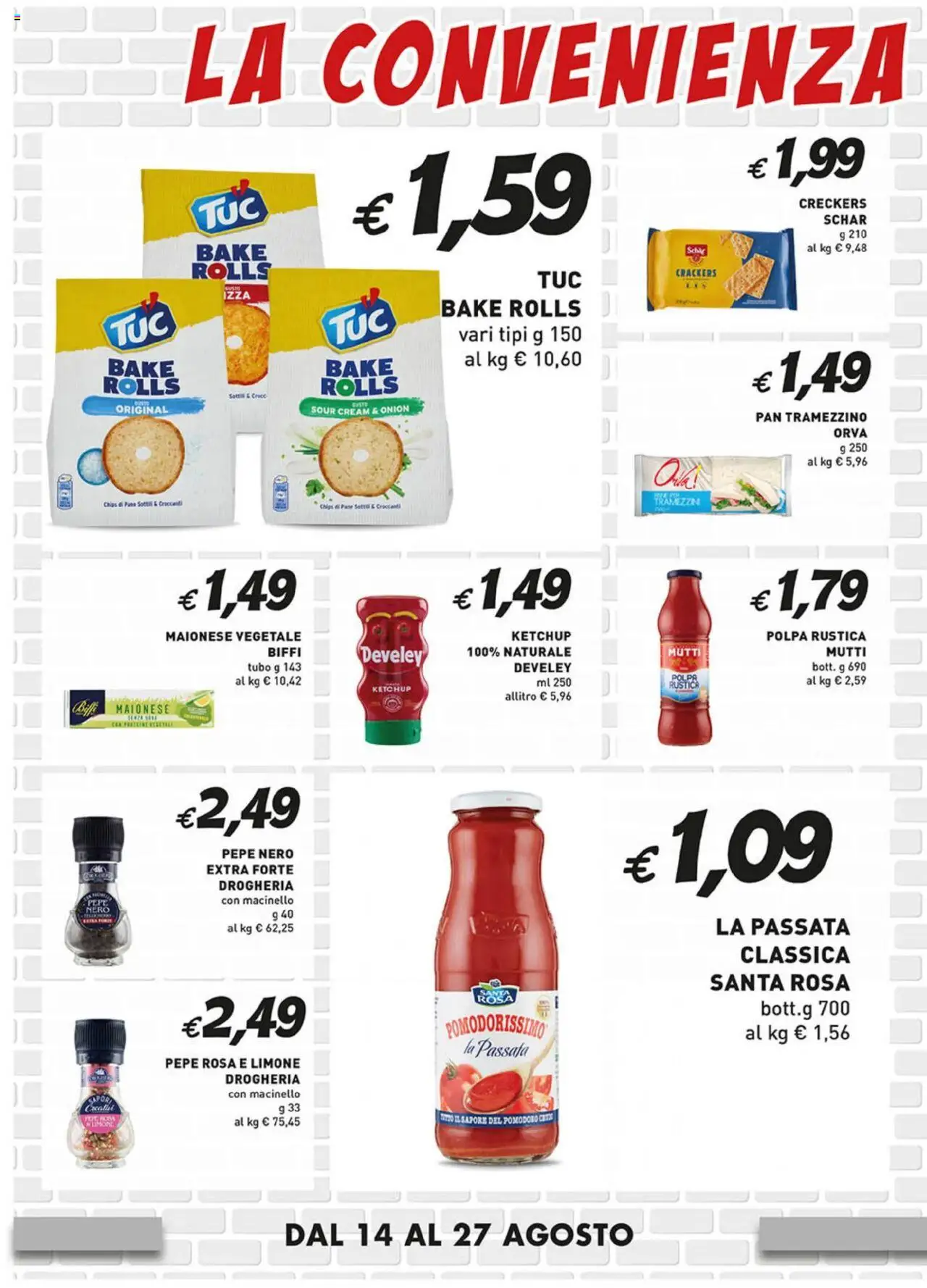 Volantino Coal del 14.08.2025 | Pagina: 4 | Prodotti: Pane, Ketchup, Limone, Crackers