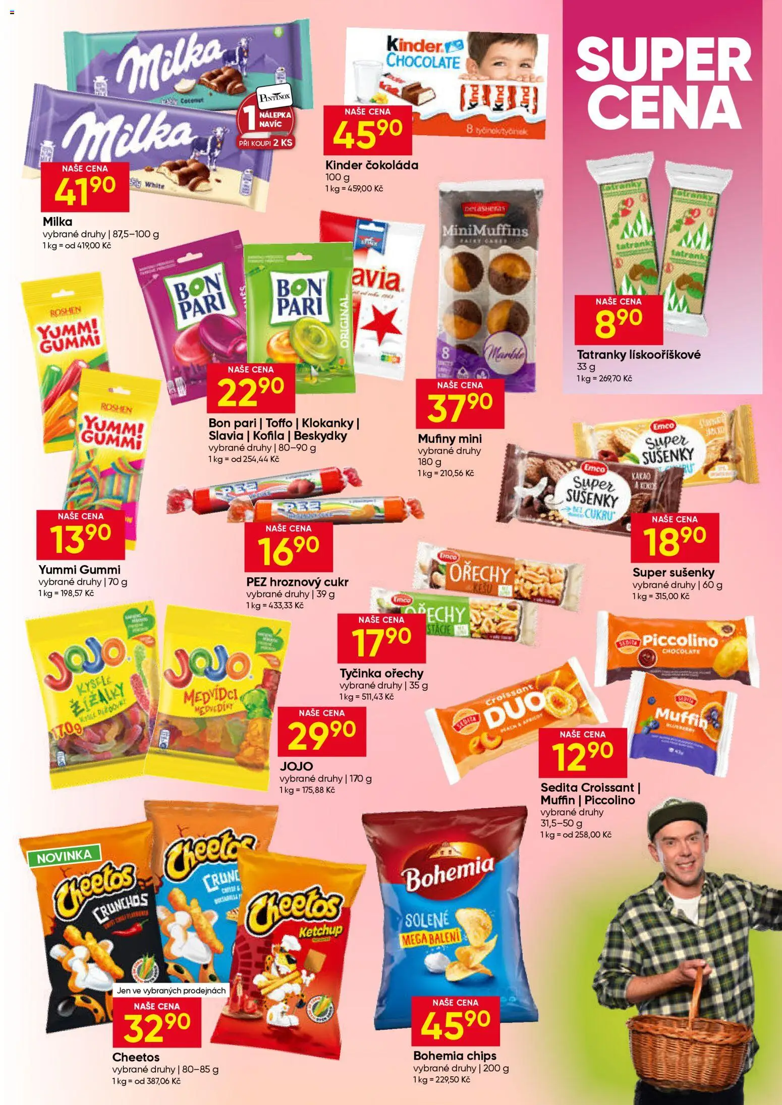 Hruška leták od 15.04.2026 | Strana: 7 | Produkty: Milka, Ořechy, Cheetos, Cukr