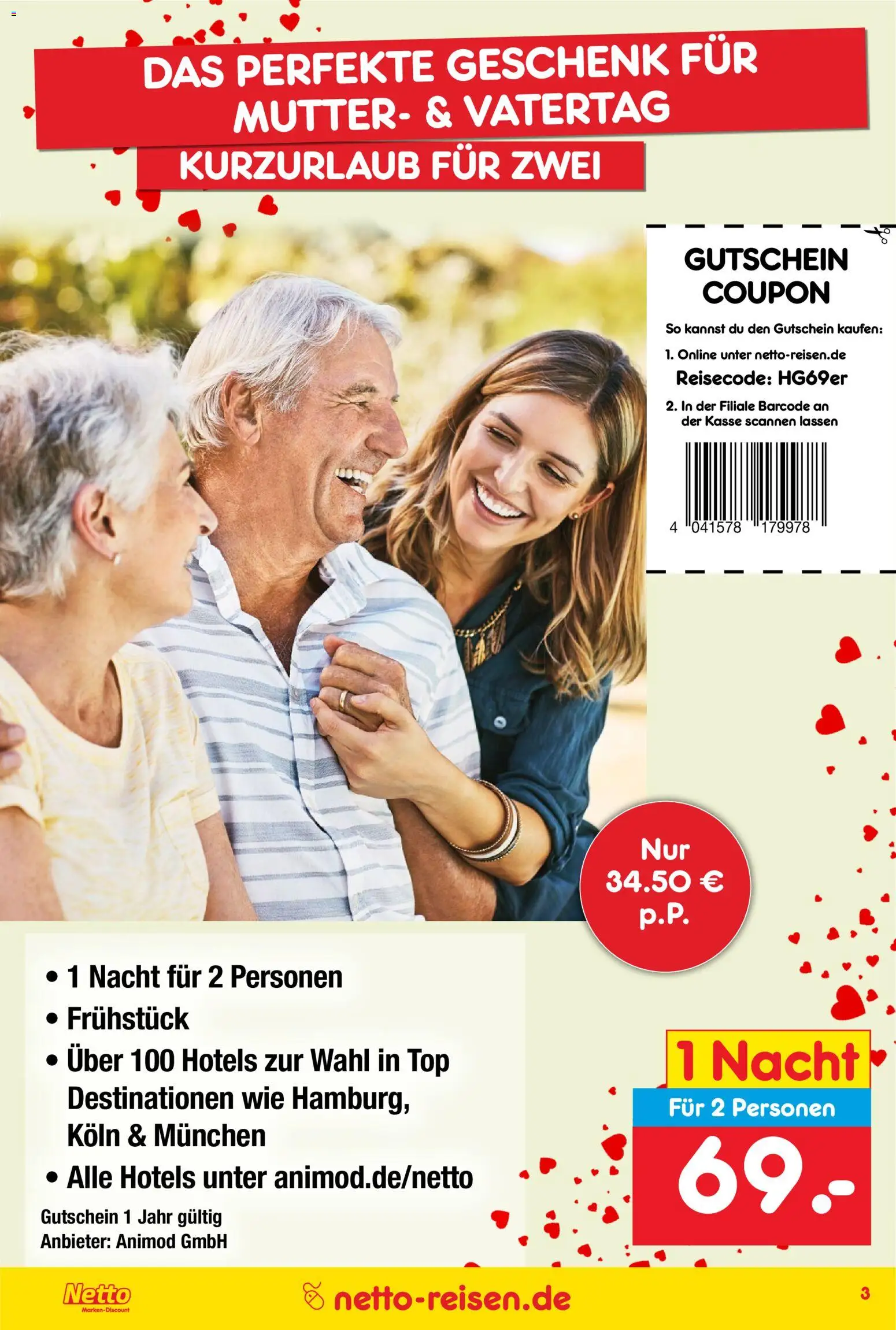 Netto Reisen Prospekt 	 – gültig ab 30.04.2026 | Seite: 3 | Produkte: Top