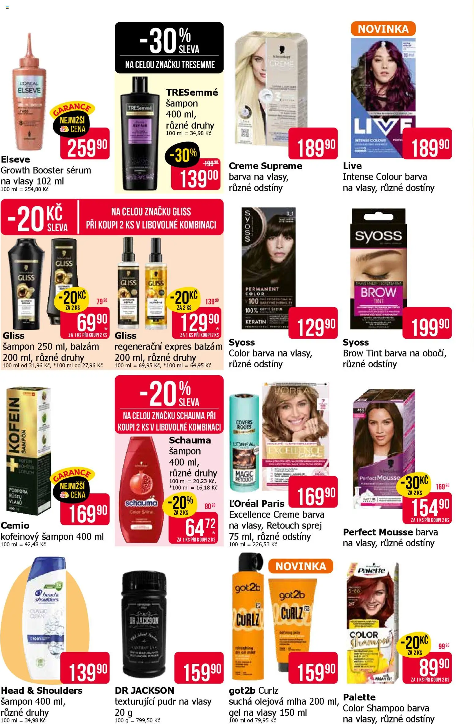 TETA Drogerie leták od 09.04.2026 | Strana: 6 | Produkty: Syoss, Head & Shoulders, Pudr, Pudr na vlasy