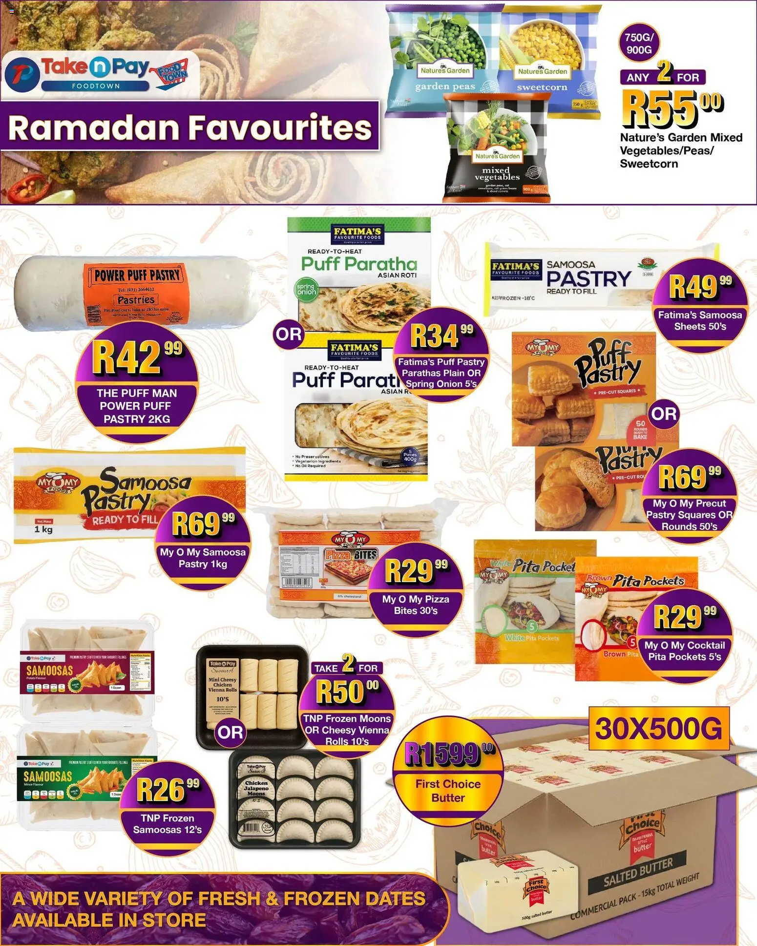 New Take n Pay catalogue – valid from 19.01.2026 | Page: 12 | Products: Samoosas, Pizza, Chicken, Vegetables