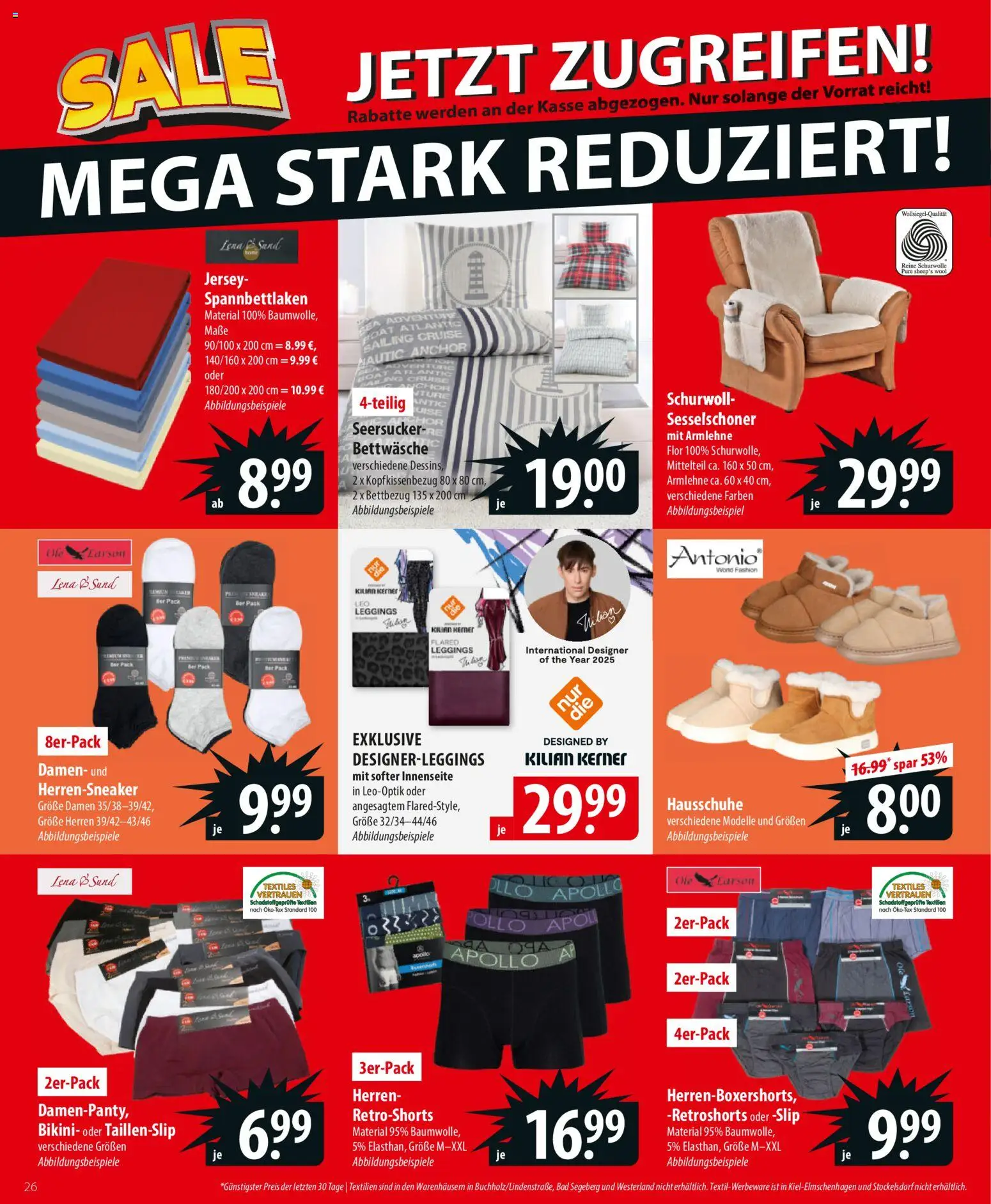 Famila Prospekt 	 – gültig ab 09.02.2026 | Seite: 26 | Produkte: Bikini, Leggings, Slip, Hausschuhe