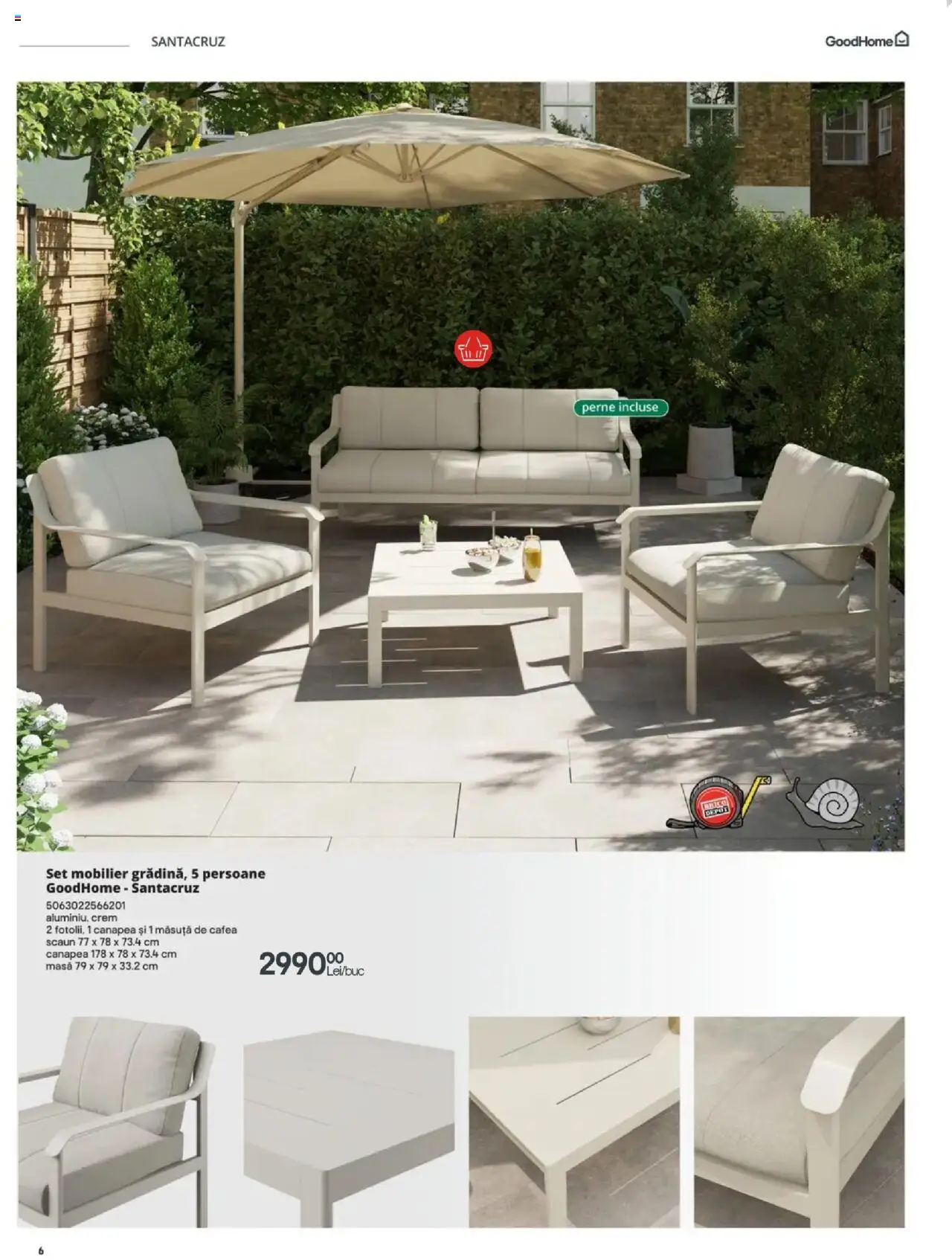Noul catalog Brico Depot – valabil de la 28.03.2025 | Pagină: 6 | Produse: Canapea, Masă, Scaun, Măsuță de cafea