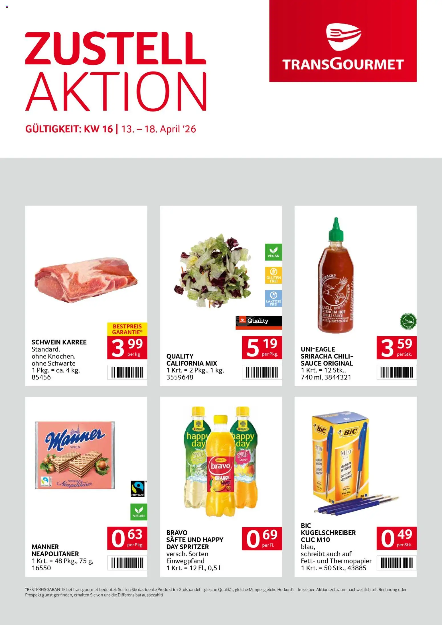 Transgourmet Zustellaktion gültig ab 13.04.2026 | Seite: 1 | Produkte: Mango, Chili