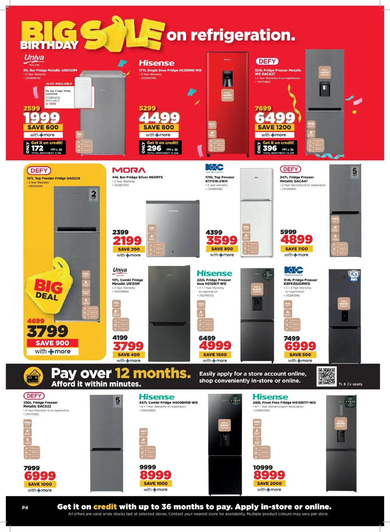 New HiFi Corp catalogue – valid from 25.09.2025 | Page: 4 | Products: Freezer, Freezer fridge, Fridge, Water