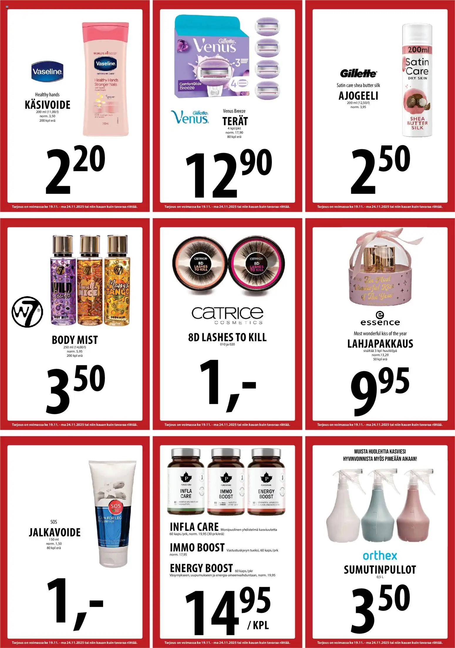 Tuuri tarjoukset – voimassa 19.11.2025 alkaen | Sivu: 16 | Tuotteet: Jalkavoide, Käsivoide