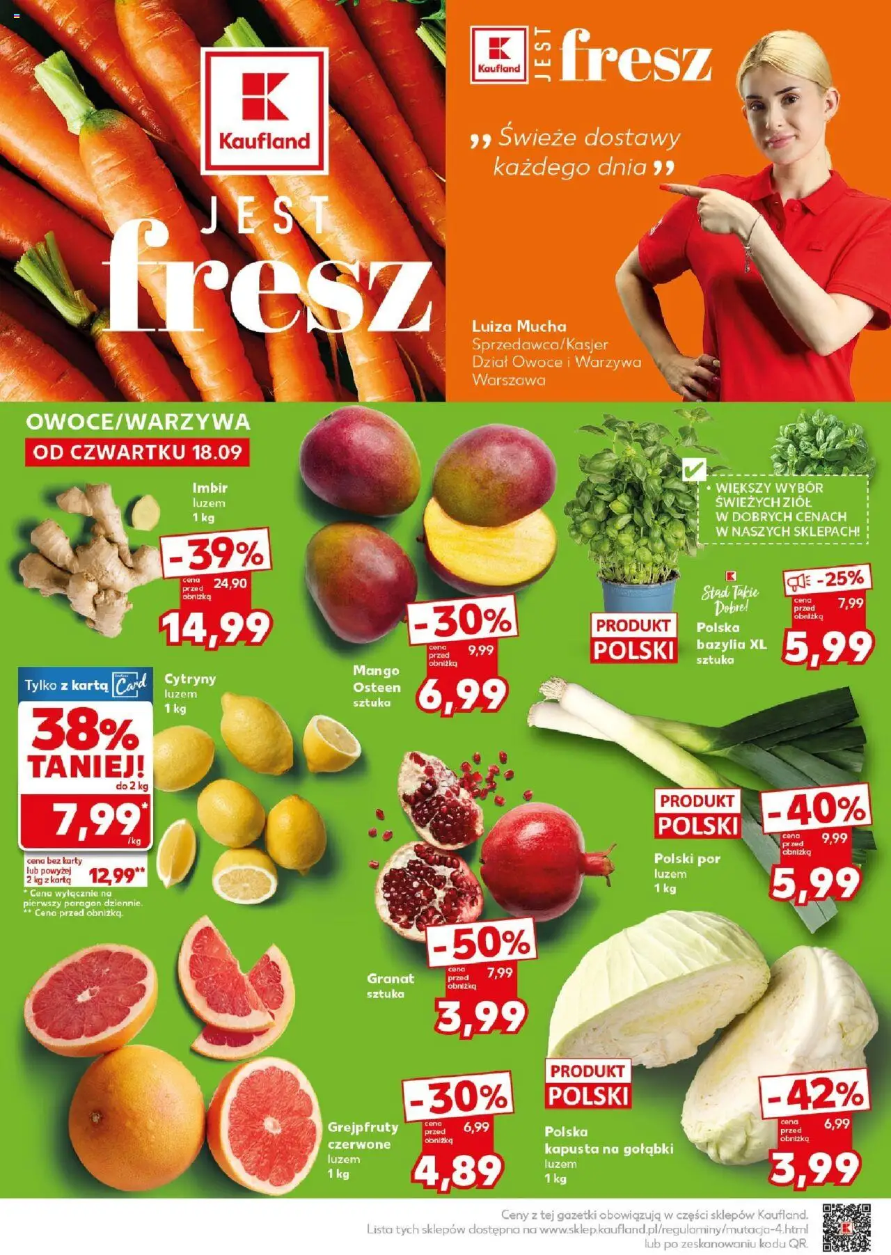 Kaufland gazetka - Super Sobota od 20.09.2025 | Strona: 8 | Produkty: Kapusta, Por, Warzywa, Owoce