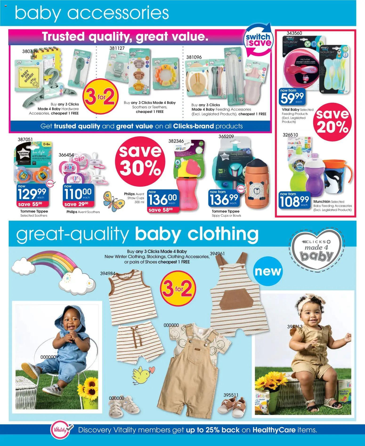 New Clicks catalogue – valid from 23.10.2025 | Page: 38 | Products: Bowls, Switch, Cookies