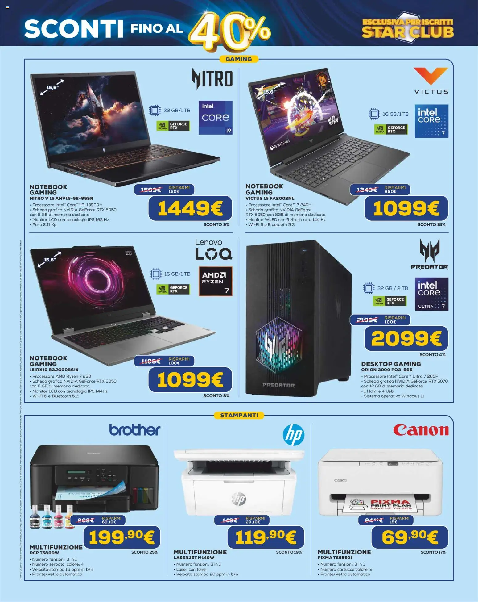 Volantino Euronics del 23.04.2026 | Pagina: 18 | Prodotti: Monitor, Notebook, USB, Toner