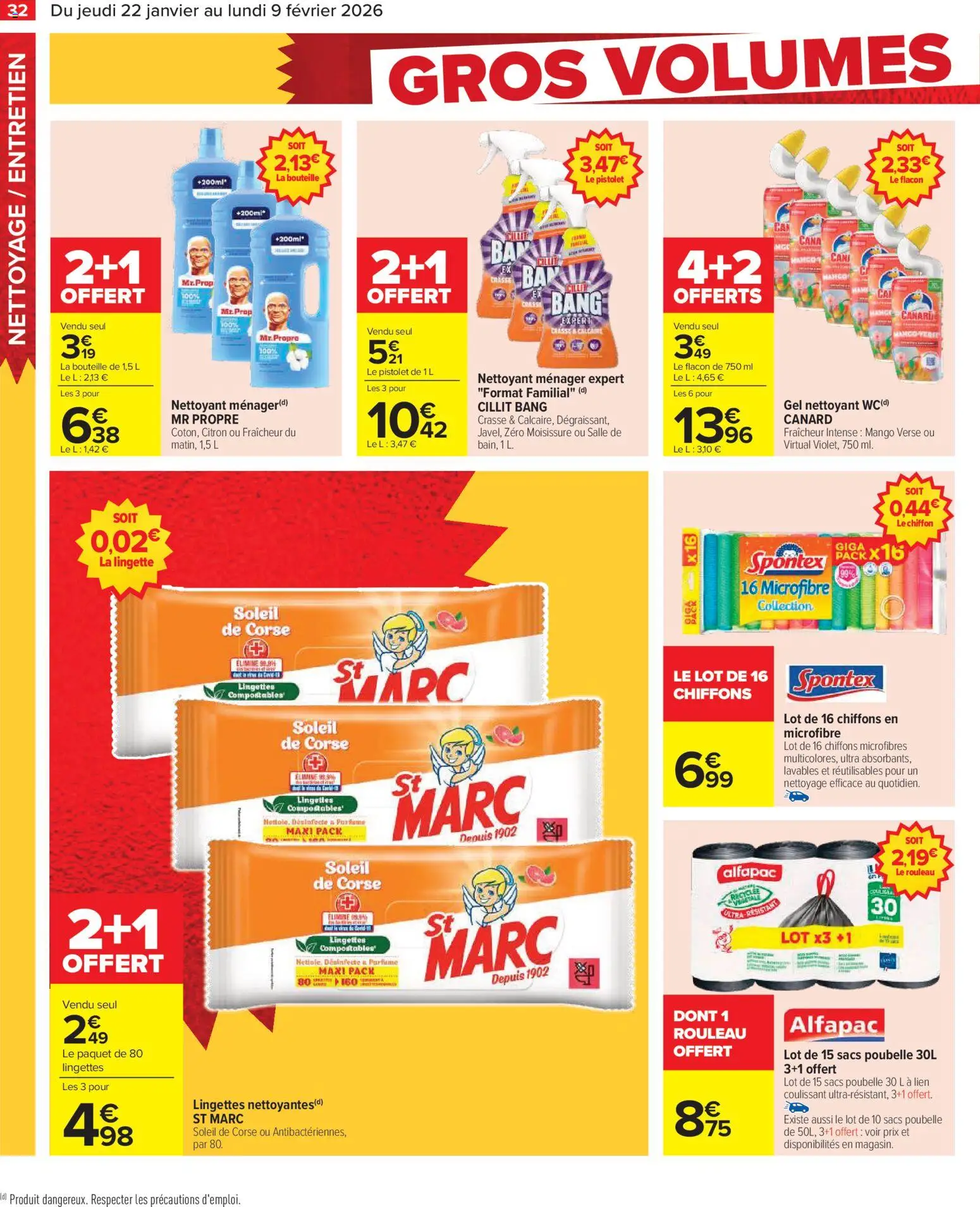 {H1} | Page: 34 | Produits: Citron, Poubelle, Gel nettoyant, Sacs poubelle