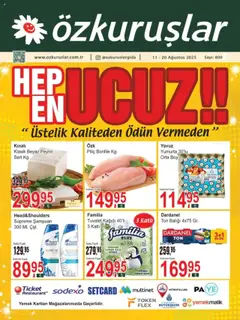 11.08.2025 tarihinden itibaren geçerli olan Özkuruşlar kataloğu önizlemesi