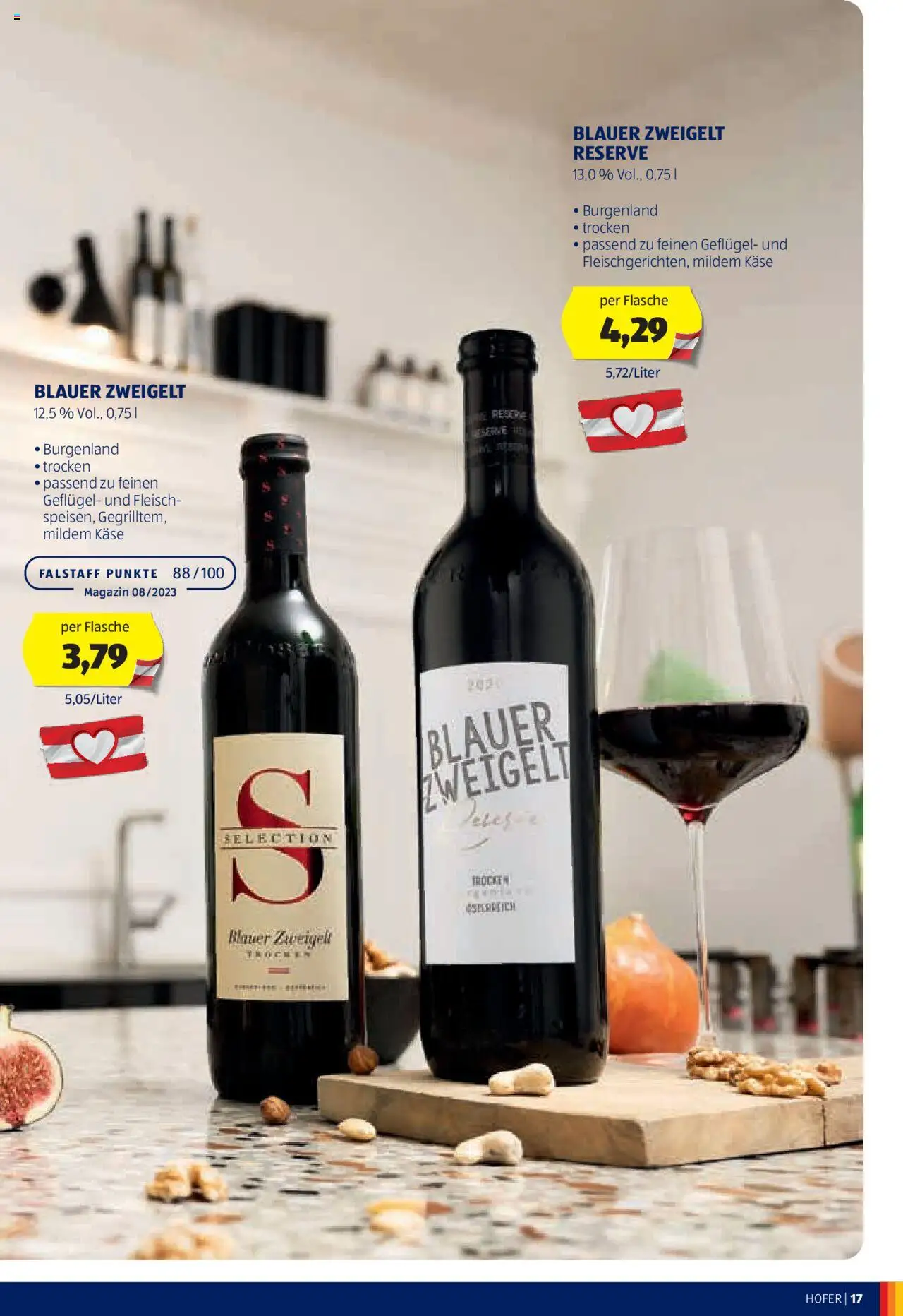Hofer Wein-Magazin gültig ab 16.10.2024 | Seite: 17 | Produkte: Käse
