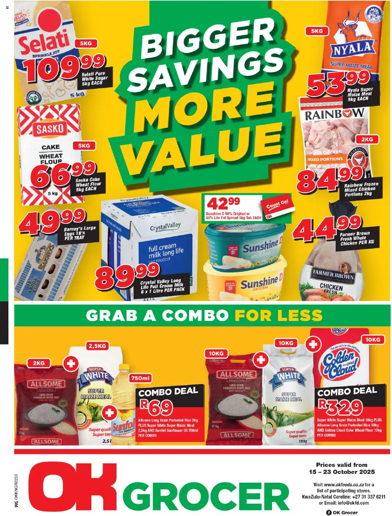 New OK Foods catalogue – valid from 15.10.2025 | Page: 1 | Products: Cake, Milk, Oil, Cream