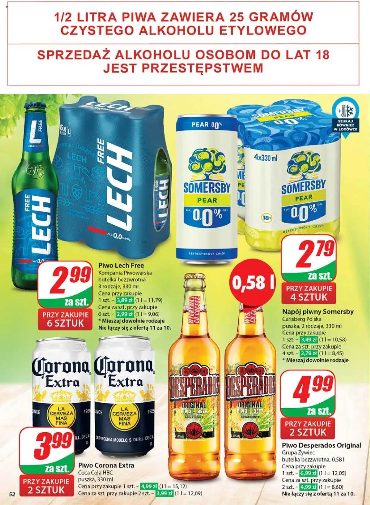 Dino Gazetka od 04.06.2025 | Strona: 52 | Produkty: Coca cola, Piwo Desperados, Piwo, Somersby