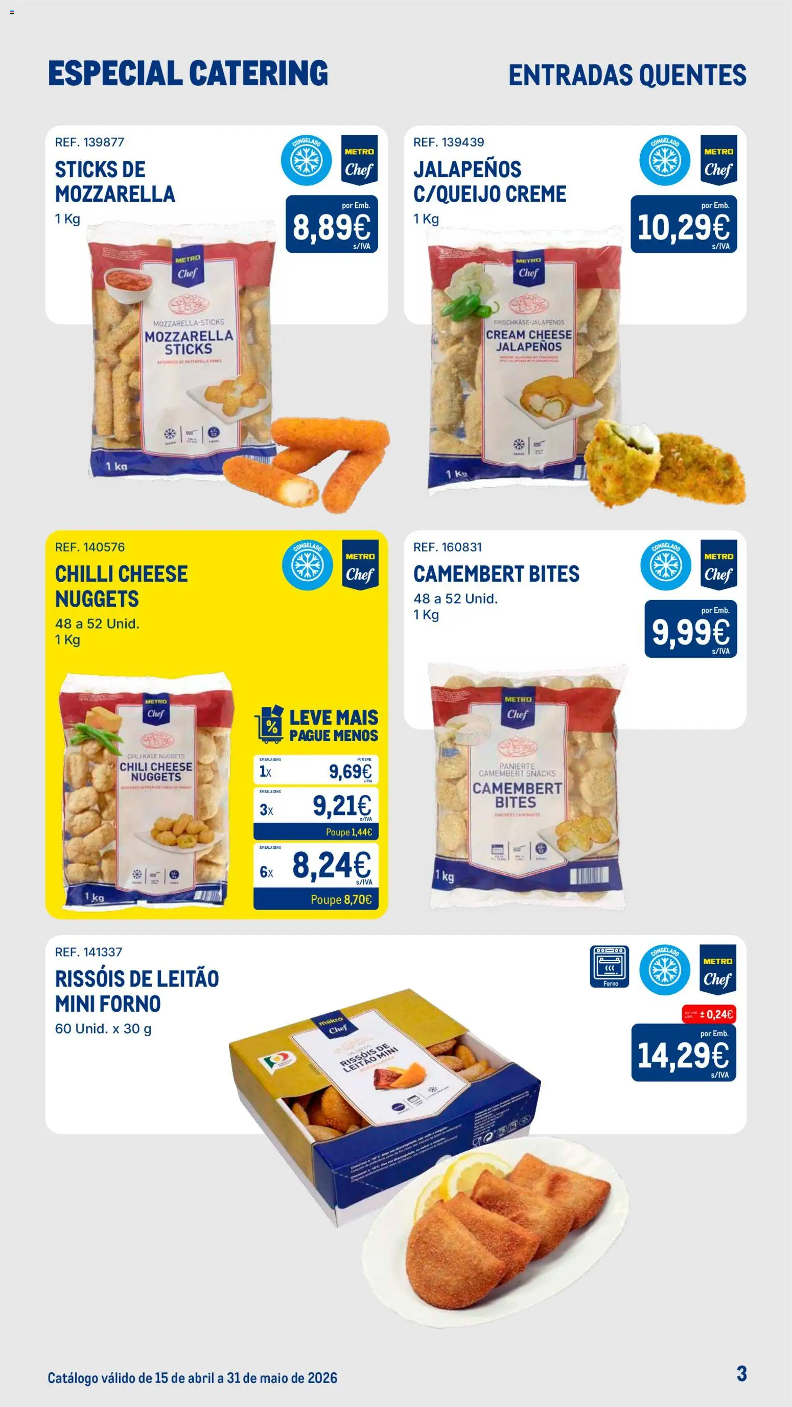 Makro Especial Catering │ válido de 15.04.2026 | Página: 3 | Produtos: Forno, Cream cheese, Creme, Nuggets