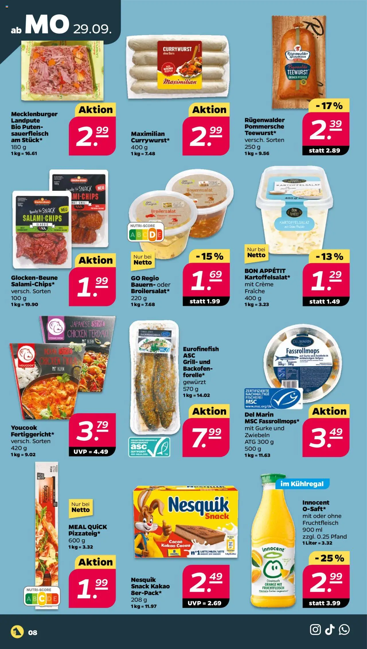 Netto Prospekt 	 – gültig ab 29.09.2025 | Seite: 8 | Produkte: Grill, Nesquik, Youcook, Zucker