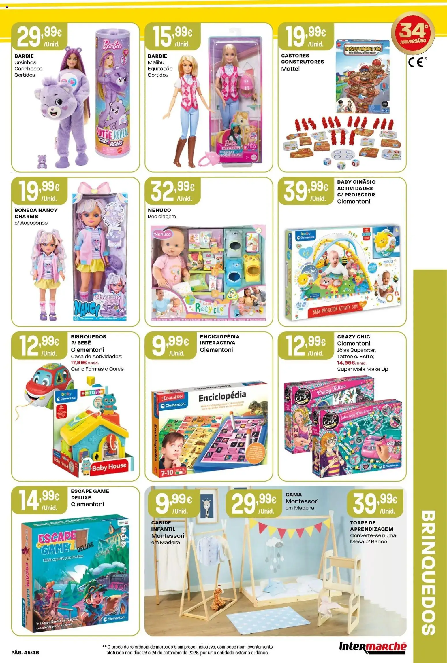 Intermarché - Aniversário à la poupança! » de 30/10/2025 - 05/11/2025 | Página: 45 | Produtos: Banco, Base, Cama, Cabide