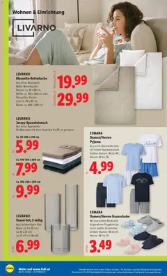 Lidl - Flugblatt ab 26.03.2026 gültig | Seite: 24 | Produkte: Pyjama, Hausschuhe, Decke