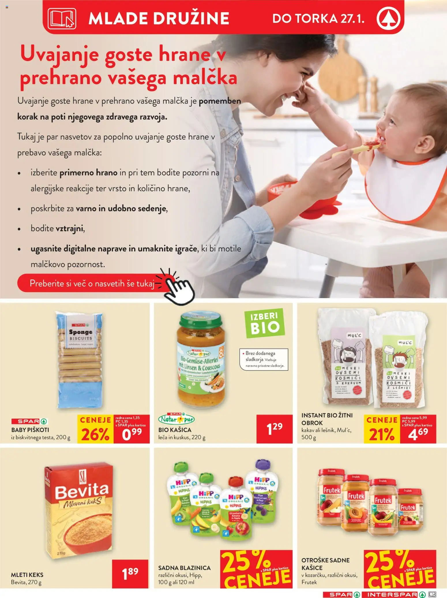 Novi Spar katalog ponudbe – veljaven od 21.01.2026 | Stran: 21 | Izdelki: Kakav, Leča, Kosmici, Piskoti