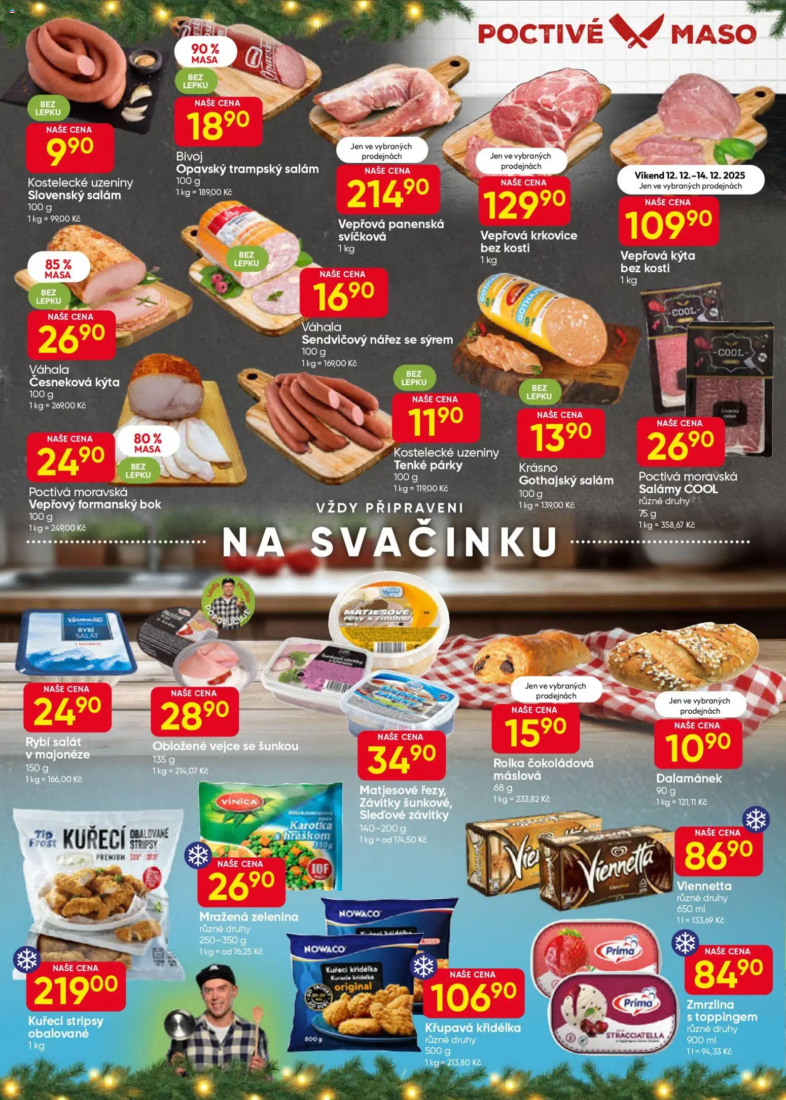 Hruška leták od 10.12.2025 | Strana: 2 | Produkty: Salám, Párky, Maso, Krkovice