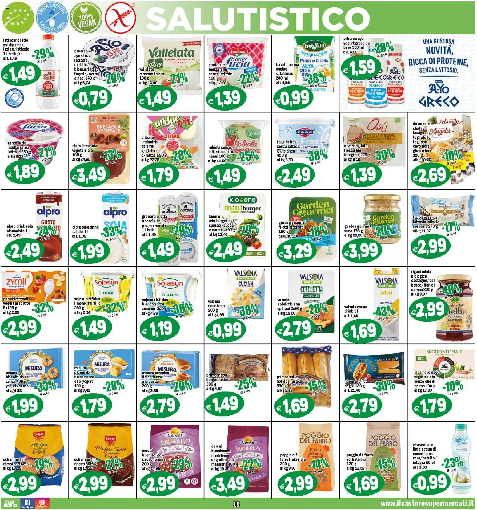 Volantino Il Castoro del 17.10.2025 | Pagina: 15 | Prodotti: Yogurt greco, Olio, Pesca, Noci