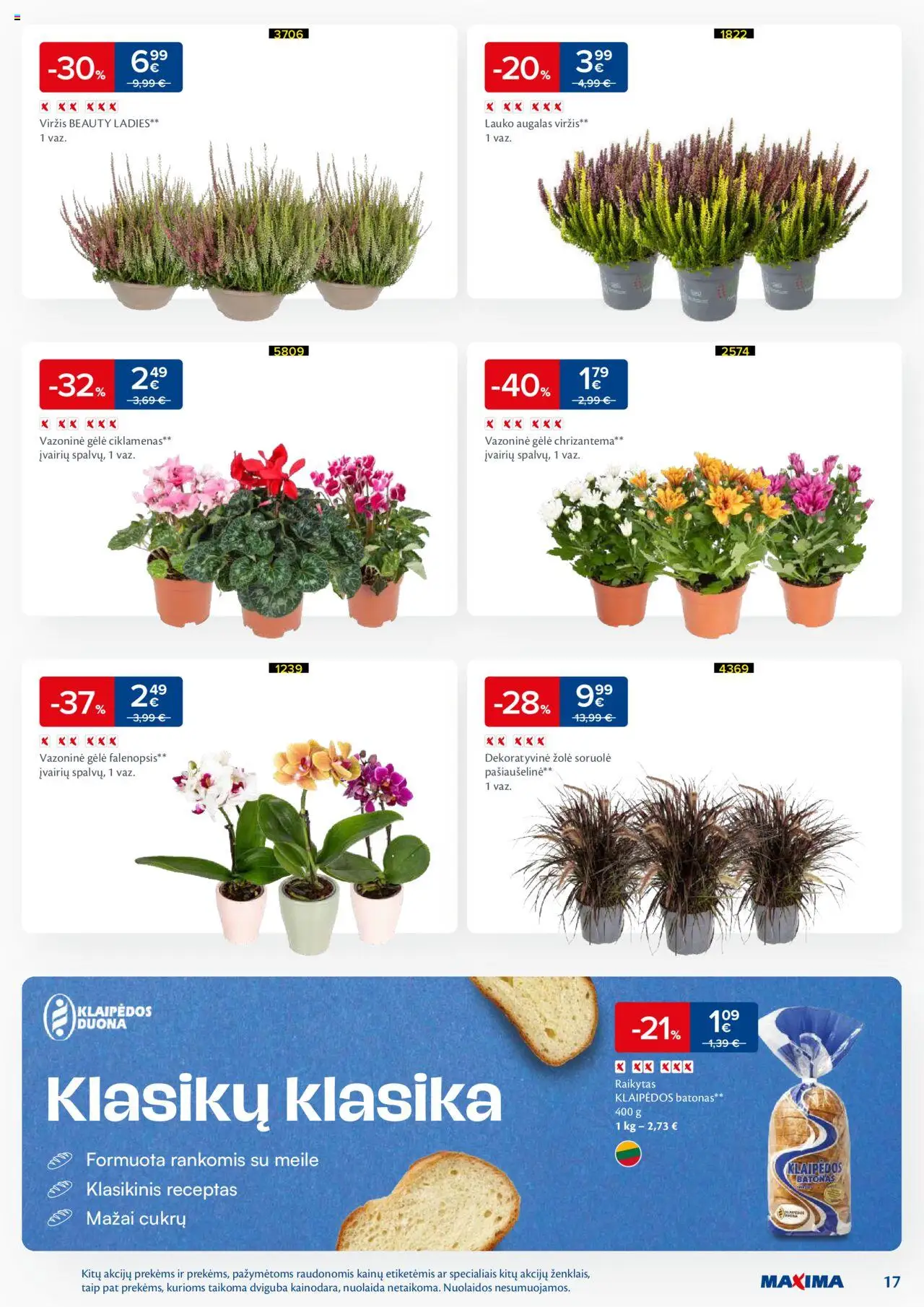 MAXIMA akcijos nuo 16.09.2025 | Puslapis: 17 | Prekių: Batonas, Duona
