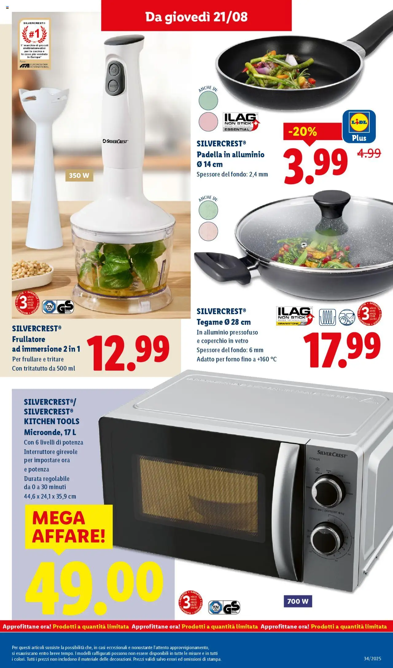 Volantino Lidl del 18.08.2025 | Pagina: 39 | Prodotti: Frullatore, Tritatutto, Alluminio, Frullatore ad immersione