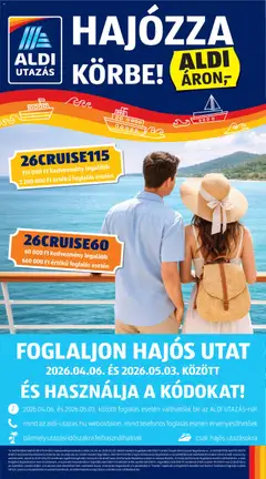 Aldi Utazás katalógus - amely érvényes a következő dátumtól: 09.04.2026