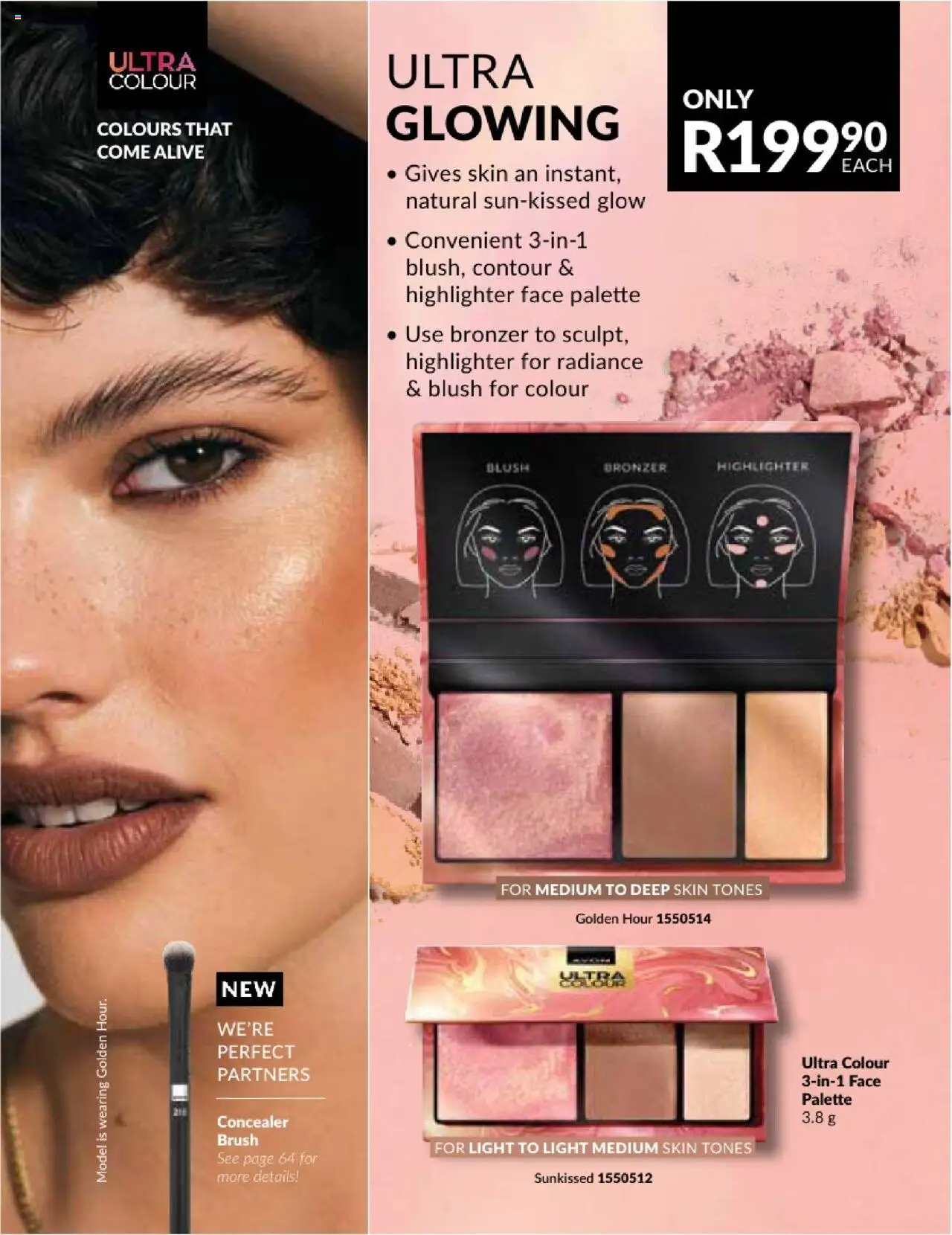 AVON Catalogue  │ valid from 01.08.2025 | Page: 55 | Products: Light, Concealer, Bronzer, Brush